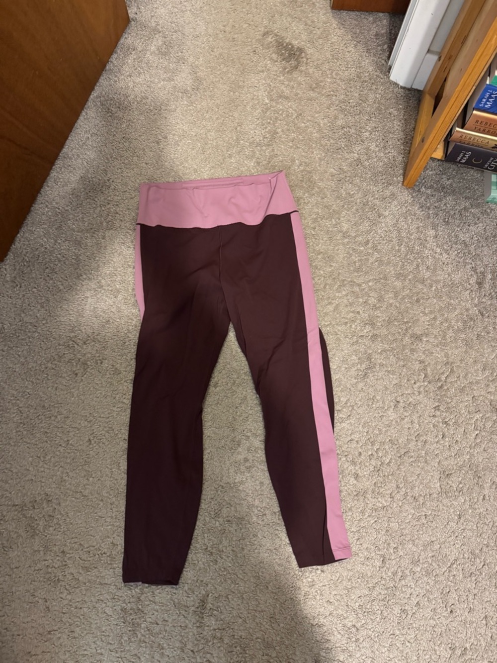 Old navy colorblock Pink and Burgundy Leggings
